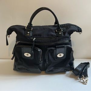 Banana republic black nylon travel tote